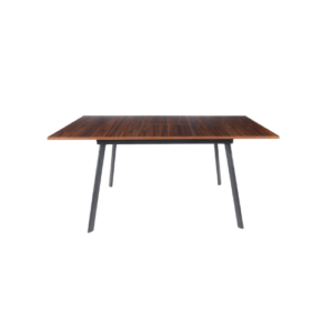 Mesa extensible 120 a 160 cm, ancho 80cm madera oscura