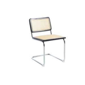 Silla Breuer Madera y Rattan - Negra