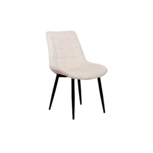 Silla de Comedor Macron Acolchada Terciopelo - Beige