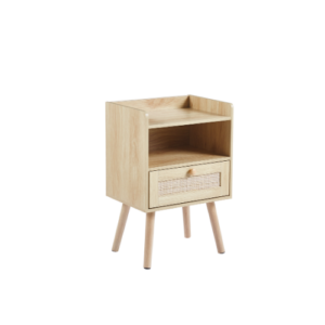 Velador Mesh Rattan con Cajón y Espacio