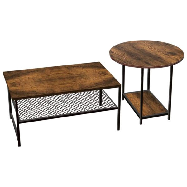 Set de Mesas de Centro Industrial en MDF - Diseño Dúo Modular - Imagen 4
